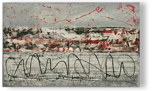 turbulente Welt
öl, Lack/Lw 80 x 50 cm, 2017